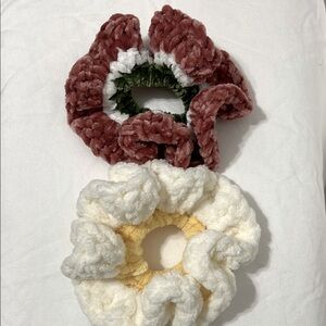 Hair Scrunchie Handmade Watermelon & Daisy NEW